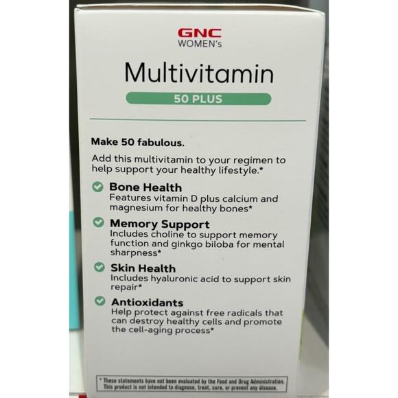 GNC Women's Multivitamin 50 Plus - General Well-Being - 60 caplets - Picture 3 of 4